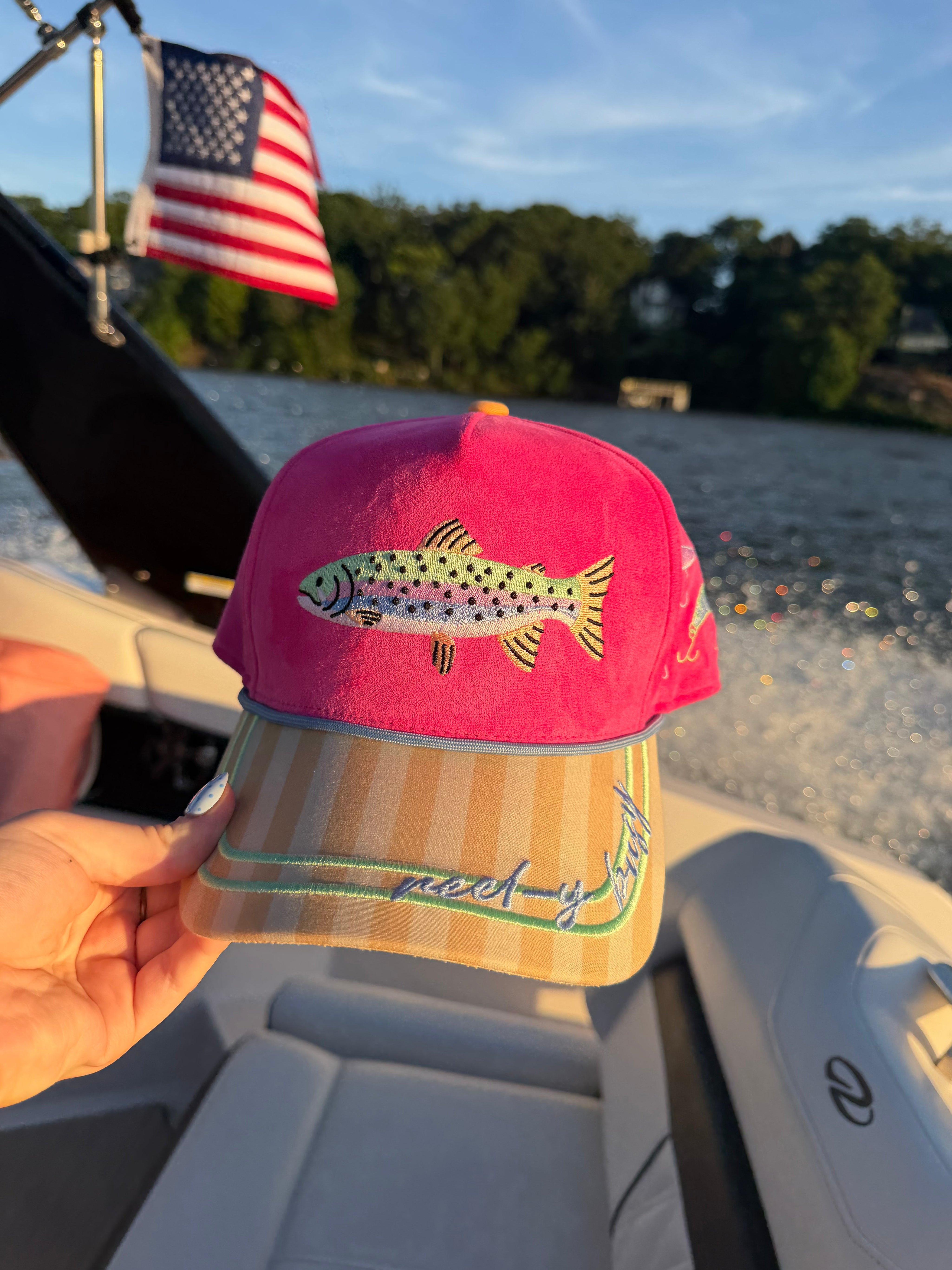 Hot Pink Reel-y Busy Trucker Hat