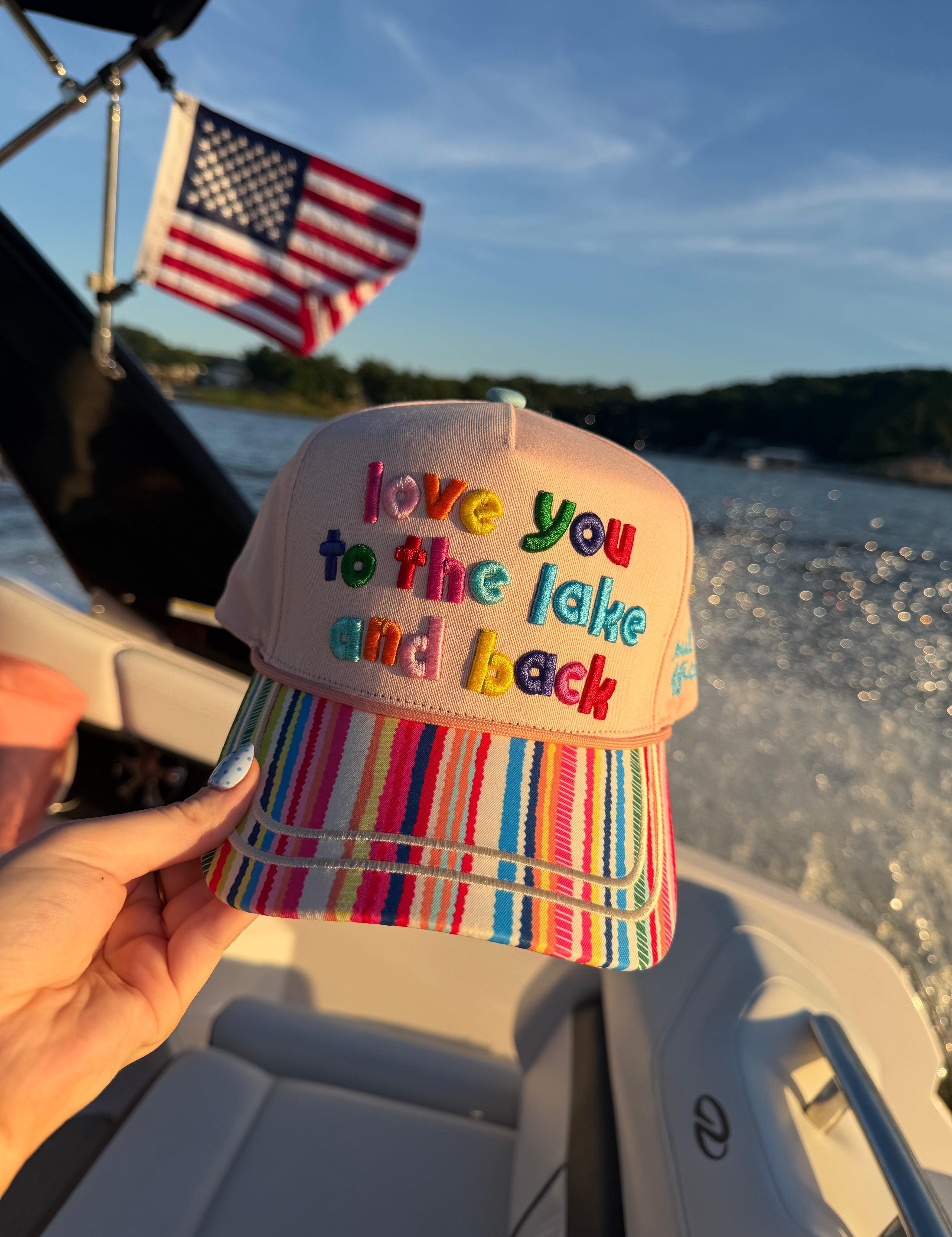 Light Pink Love You To The Lake & Back Trucker Hat
