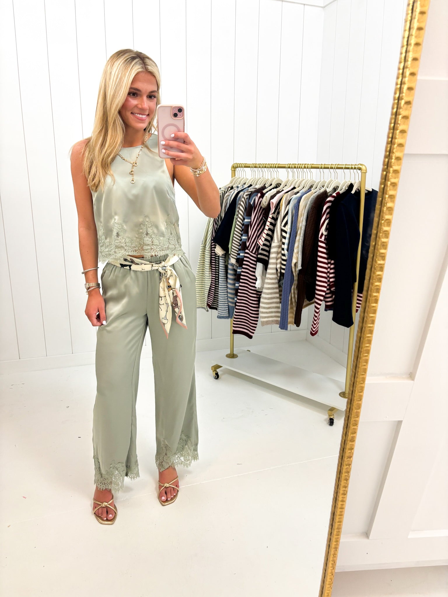 Sage Green Lace Set
