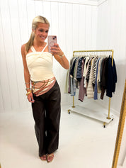 Cream Lace Top
