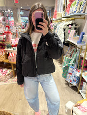 Black Quilted Puffer Jacket