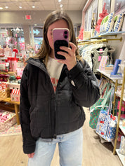 Black Quilted Puffer Jacket