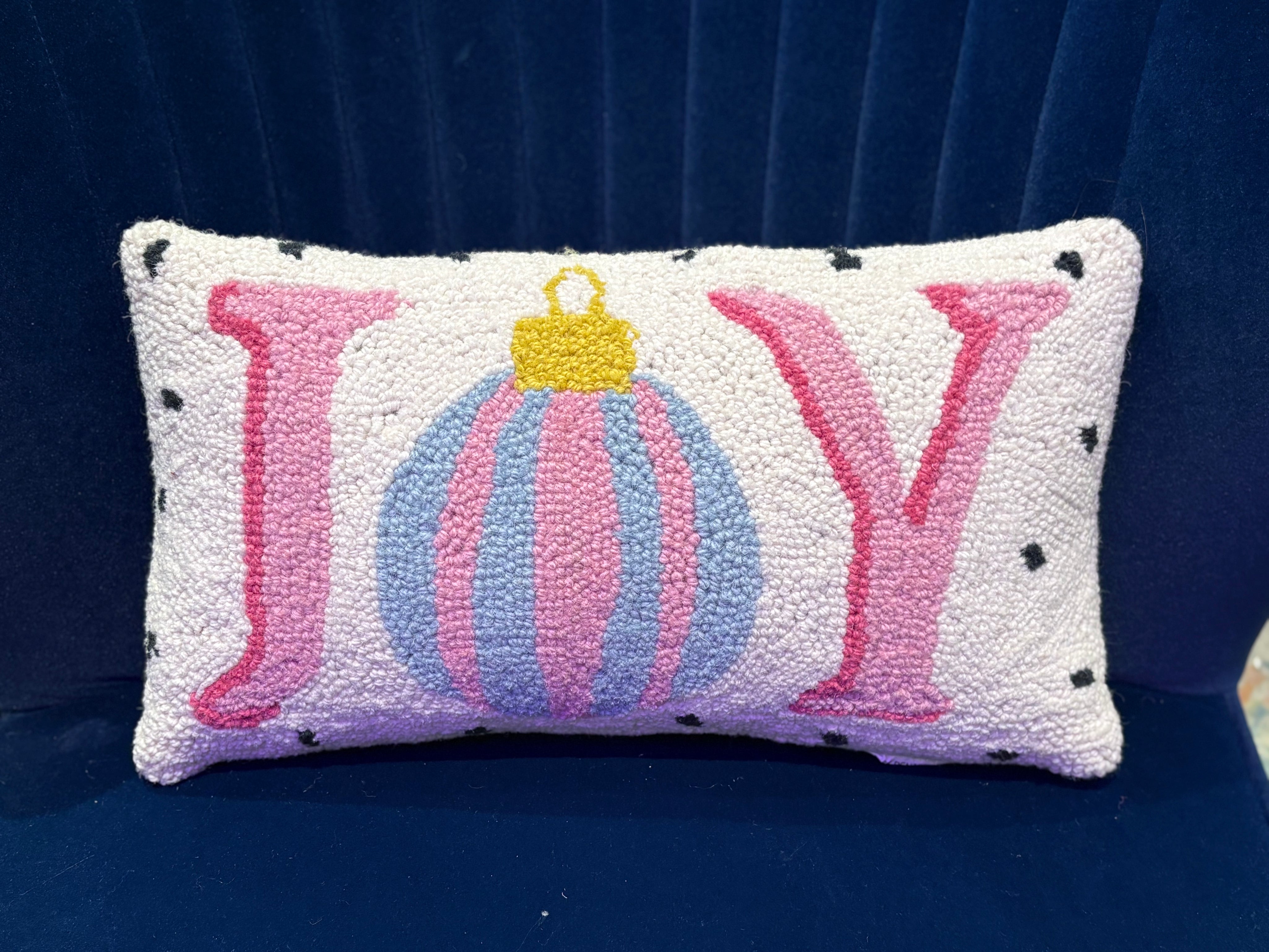 Spotted Holiday Joy Pillow