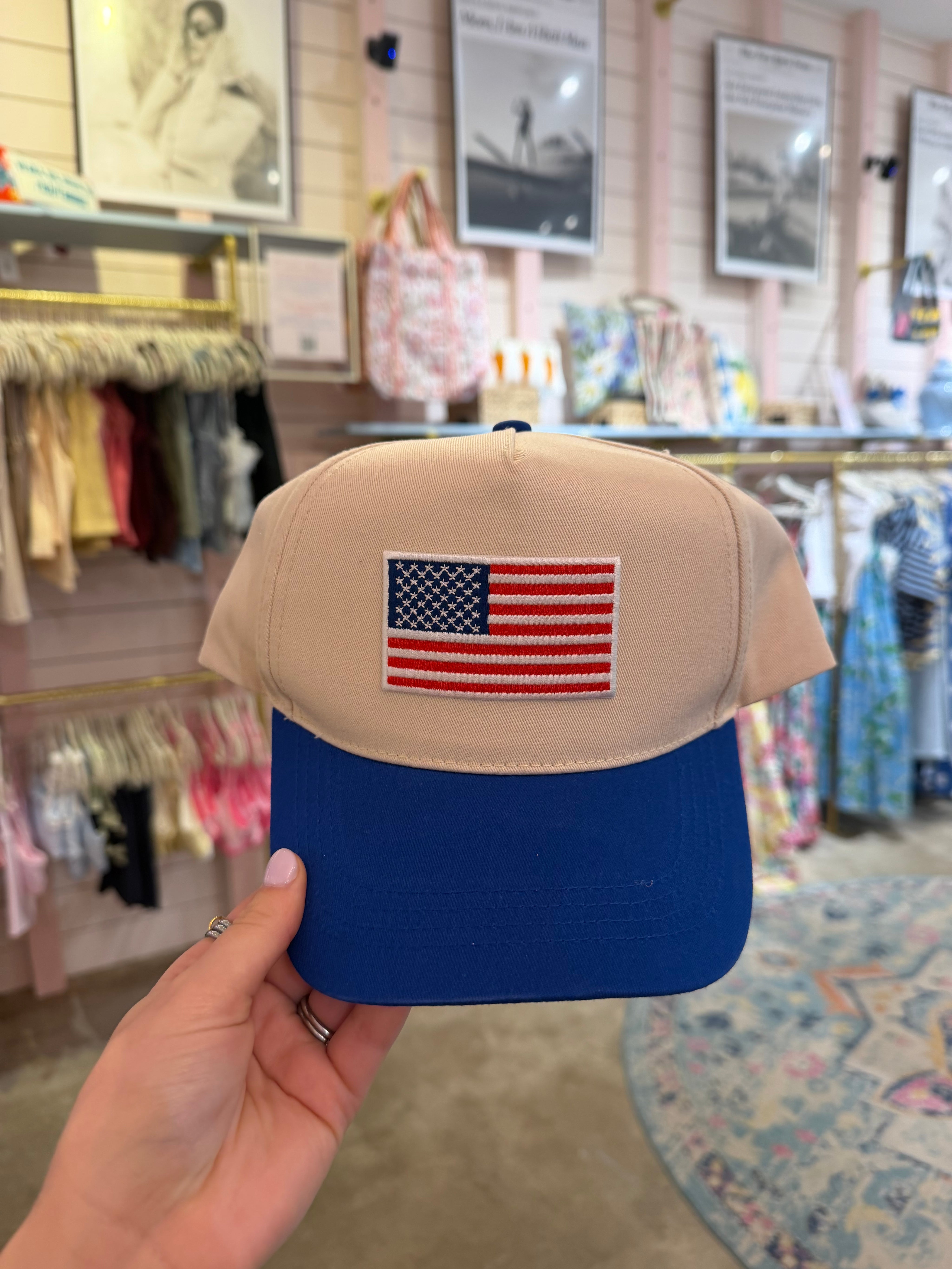 Blue American Flag Hat
