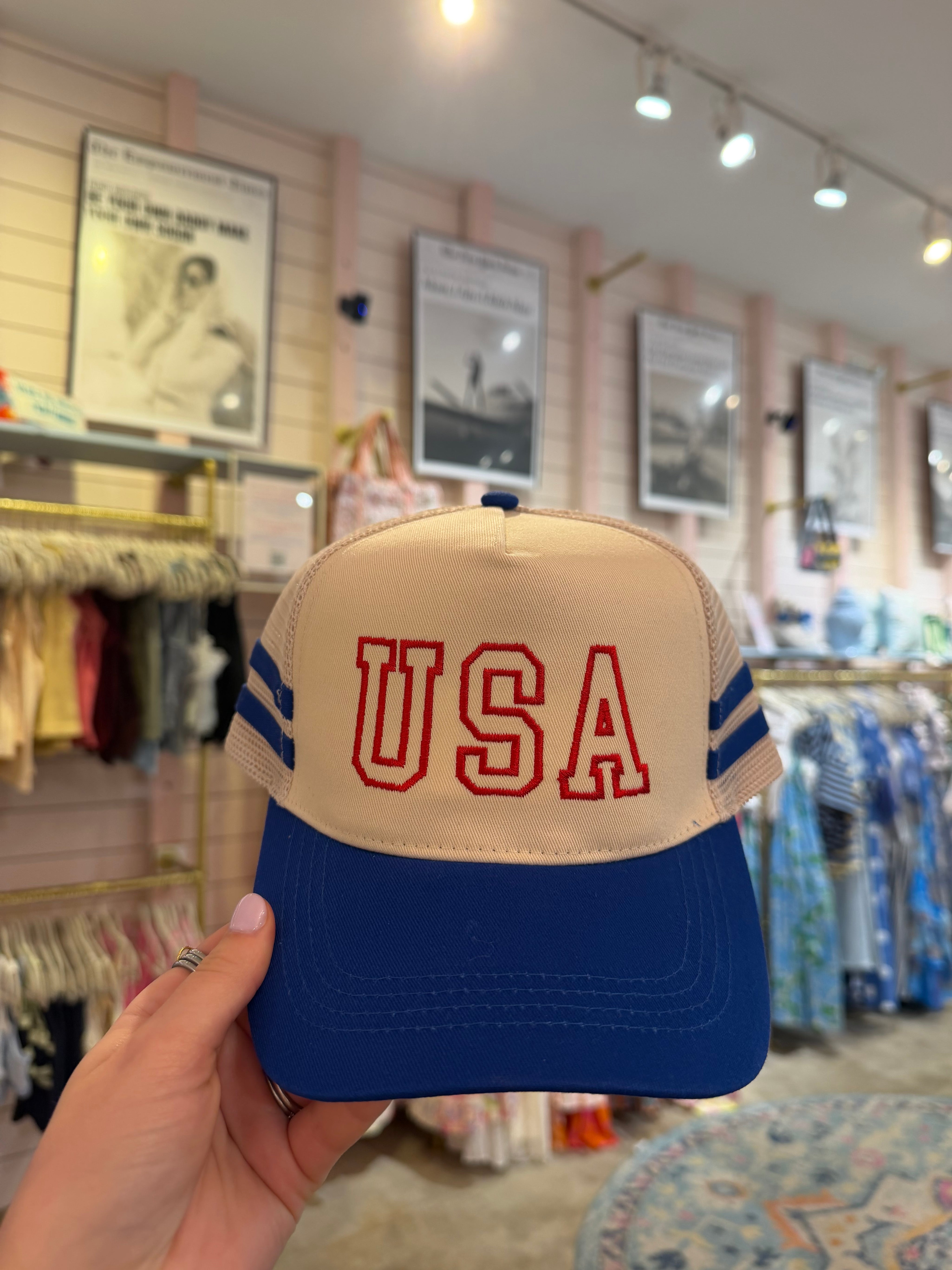 Blue USA Hat