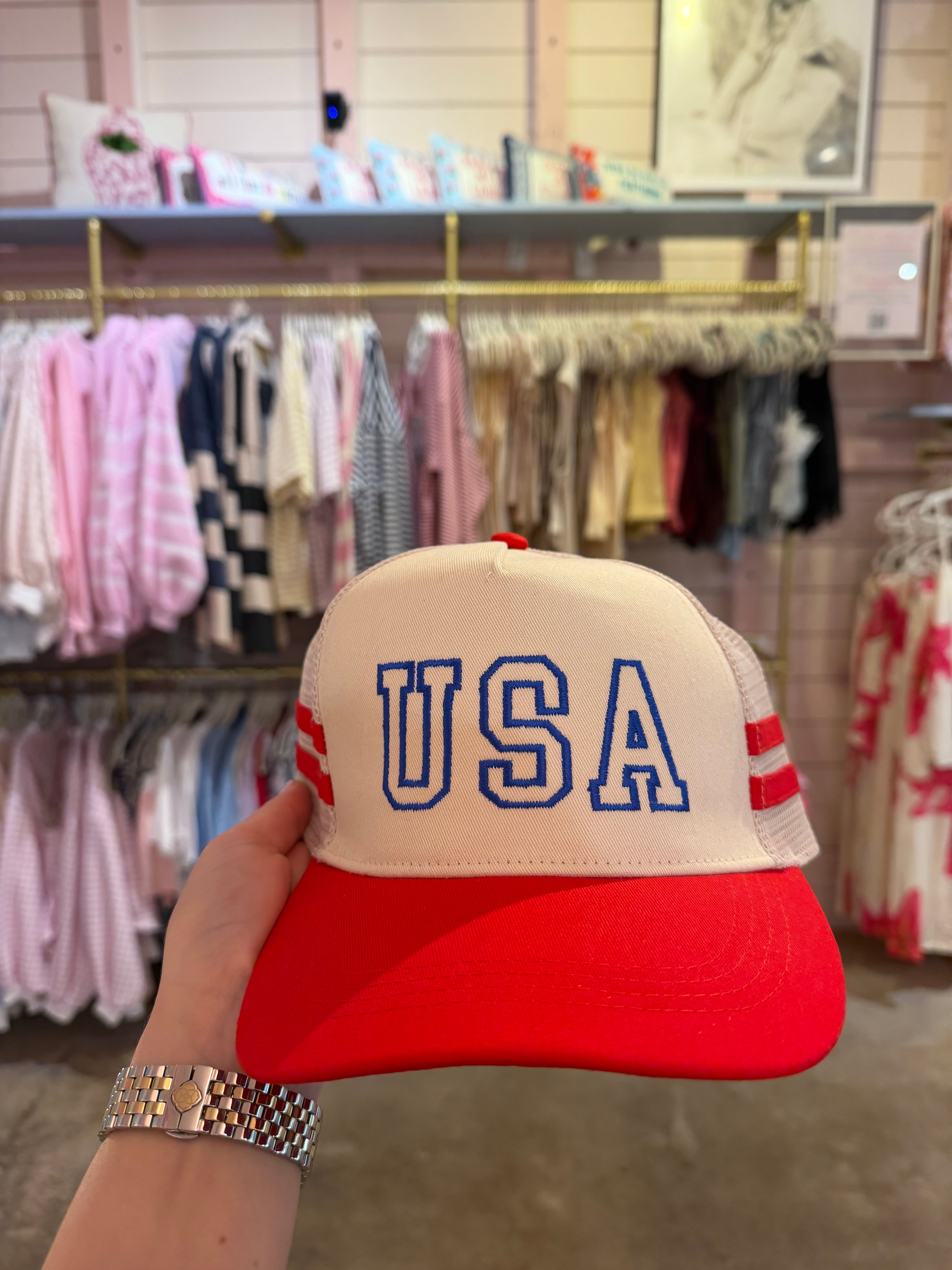 Red USA Hat