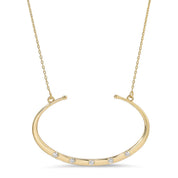 Statement Crescent Pendant Necklace