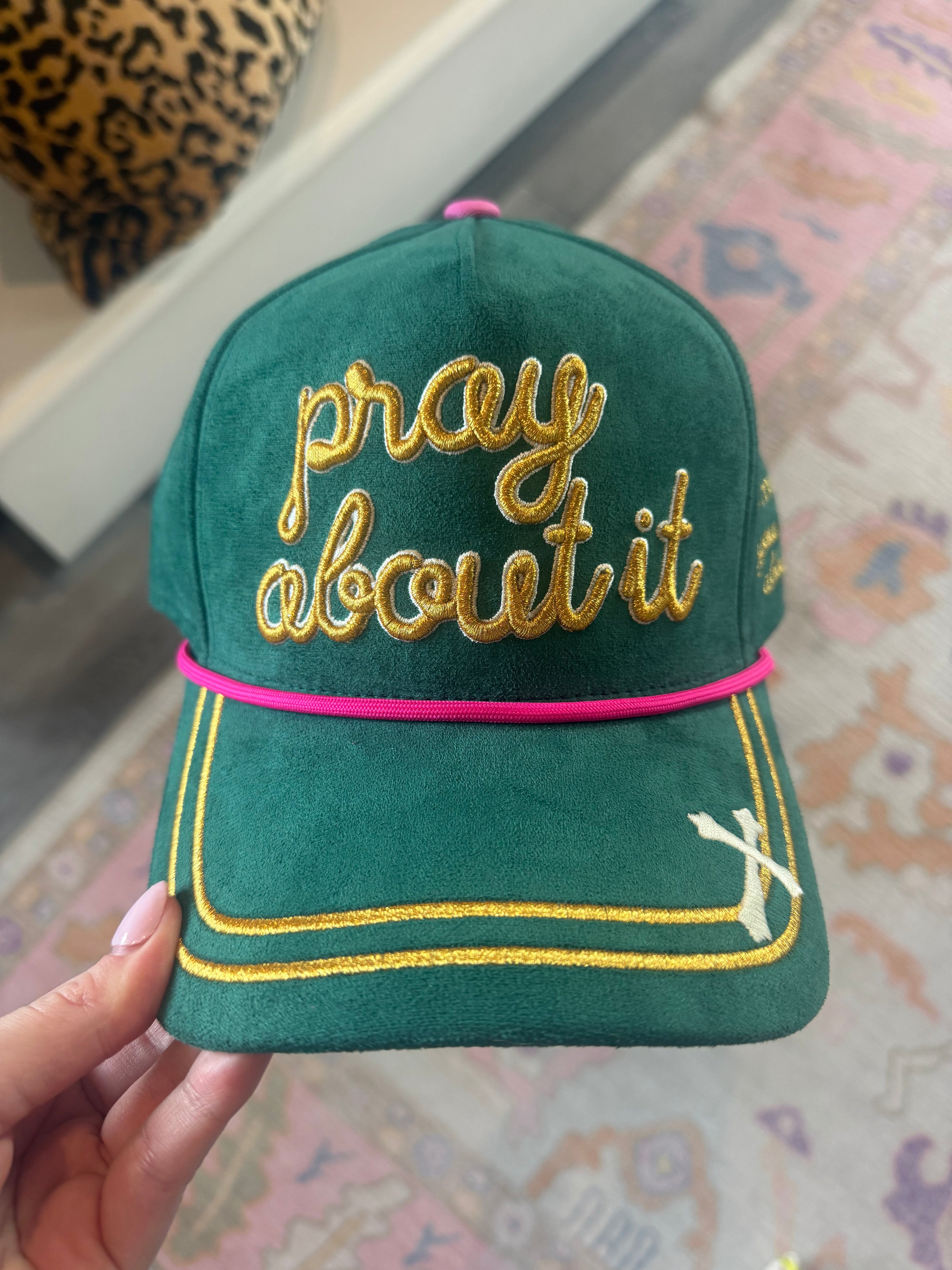 Teal Pray About It Trucker Hat