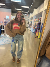 Star Patch Barrel Jeans