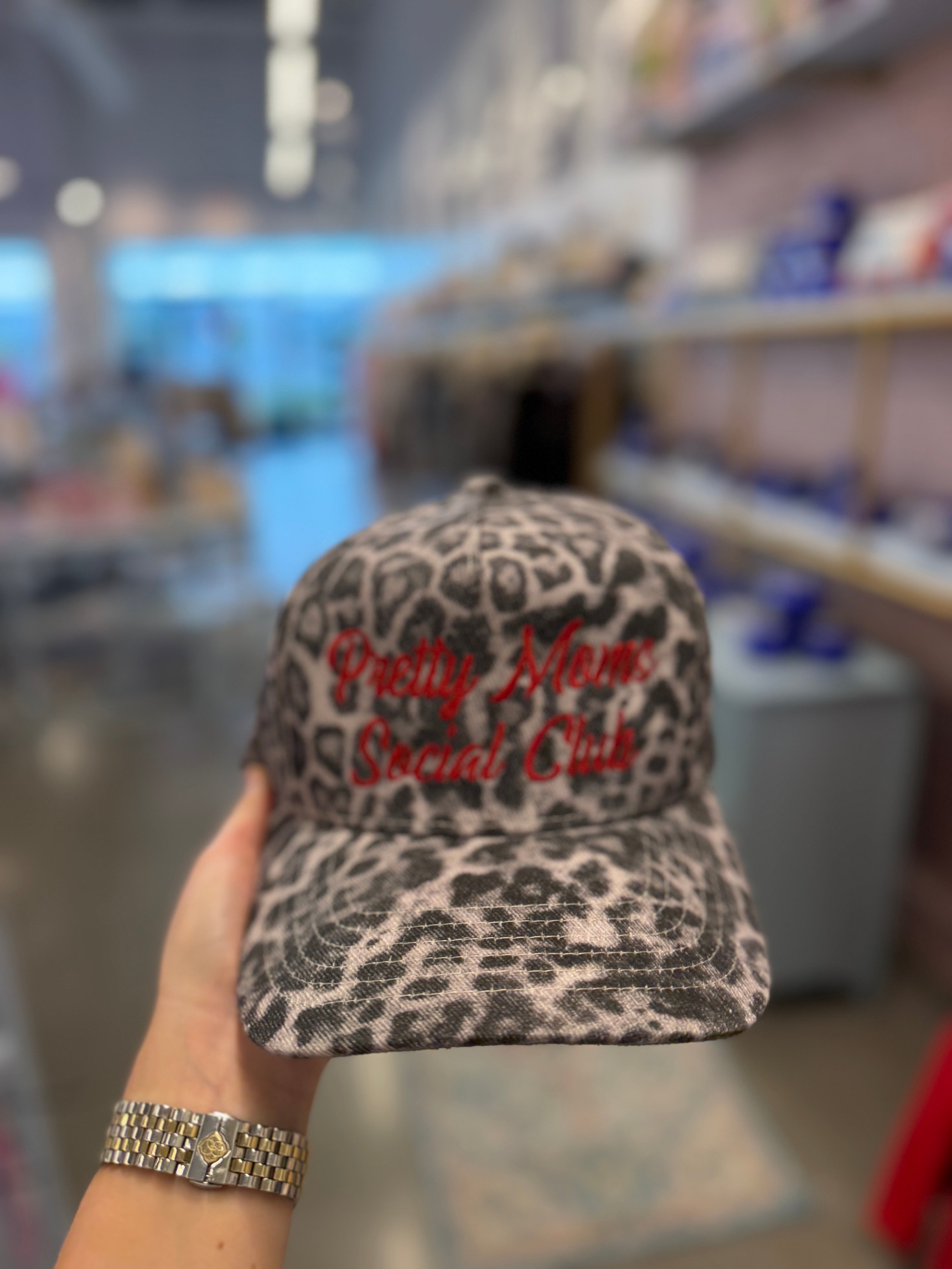 Cheetah Pretty Moms Social Club Hat
