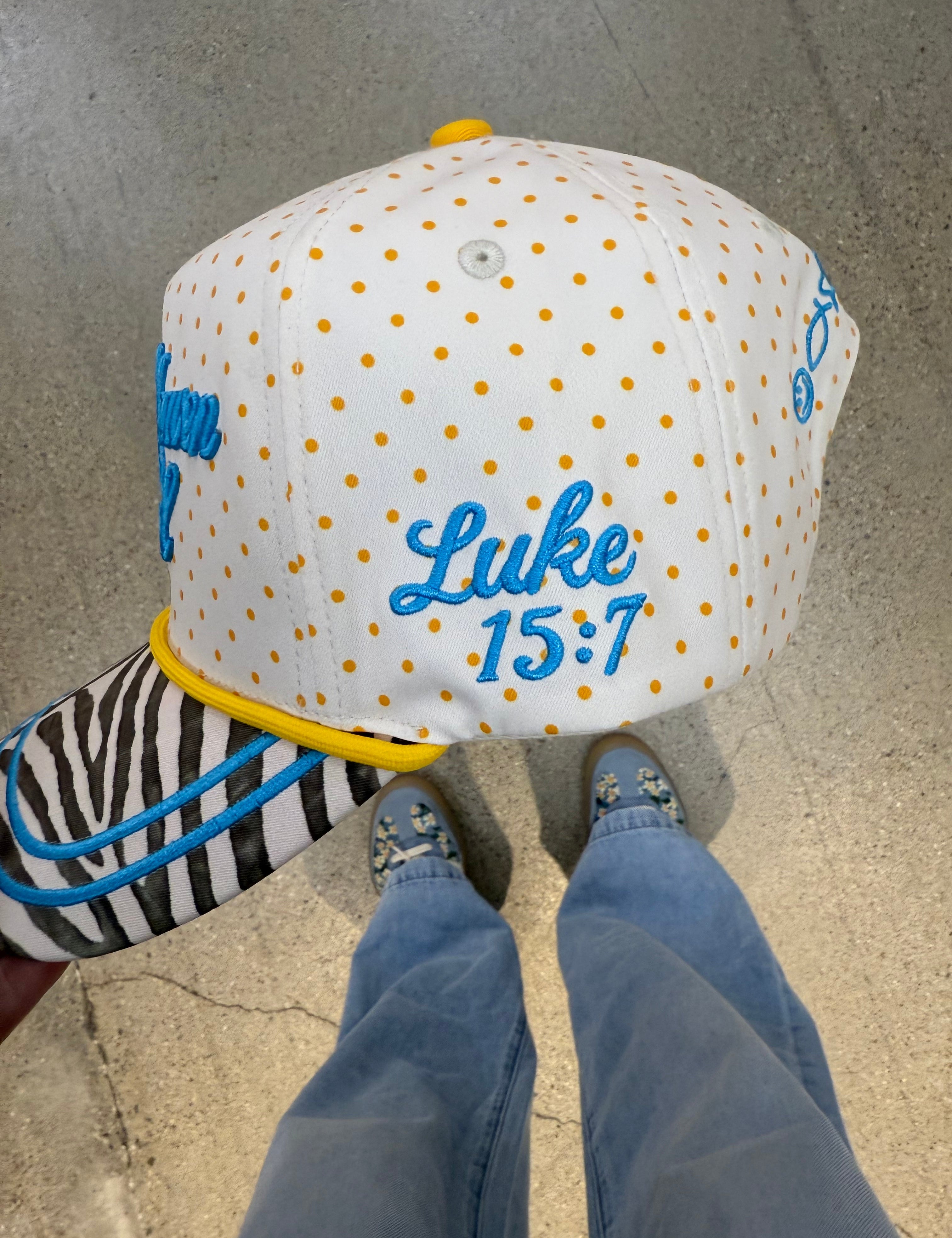 White Make Heaven Crowded Zebra Trucker Hat