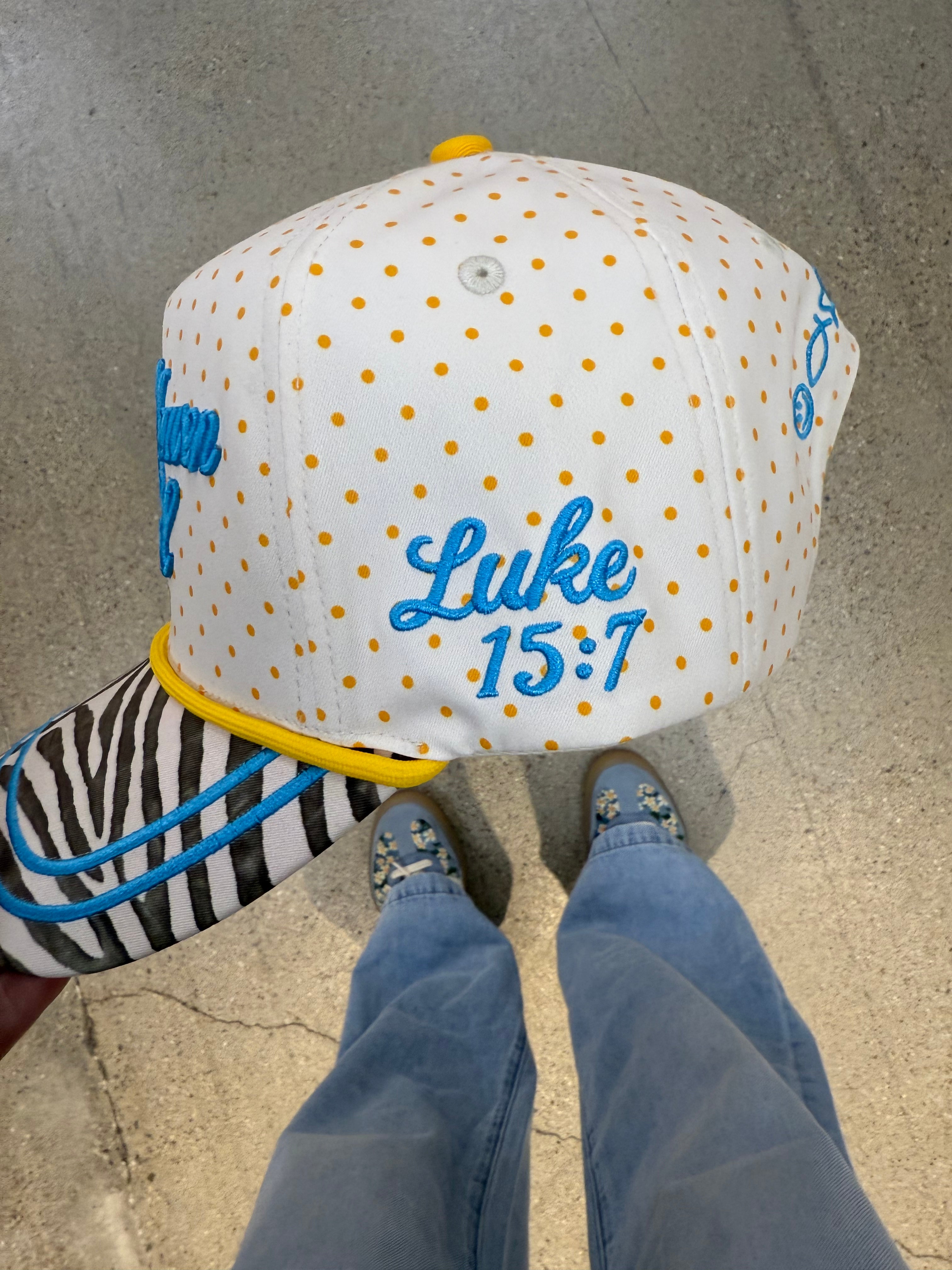 White Make Heaven Crowded Zebra Trucker Hat