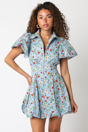 Blue Lidia Floral Dress