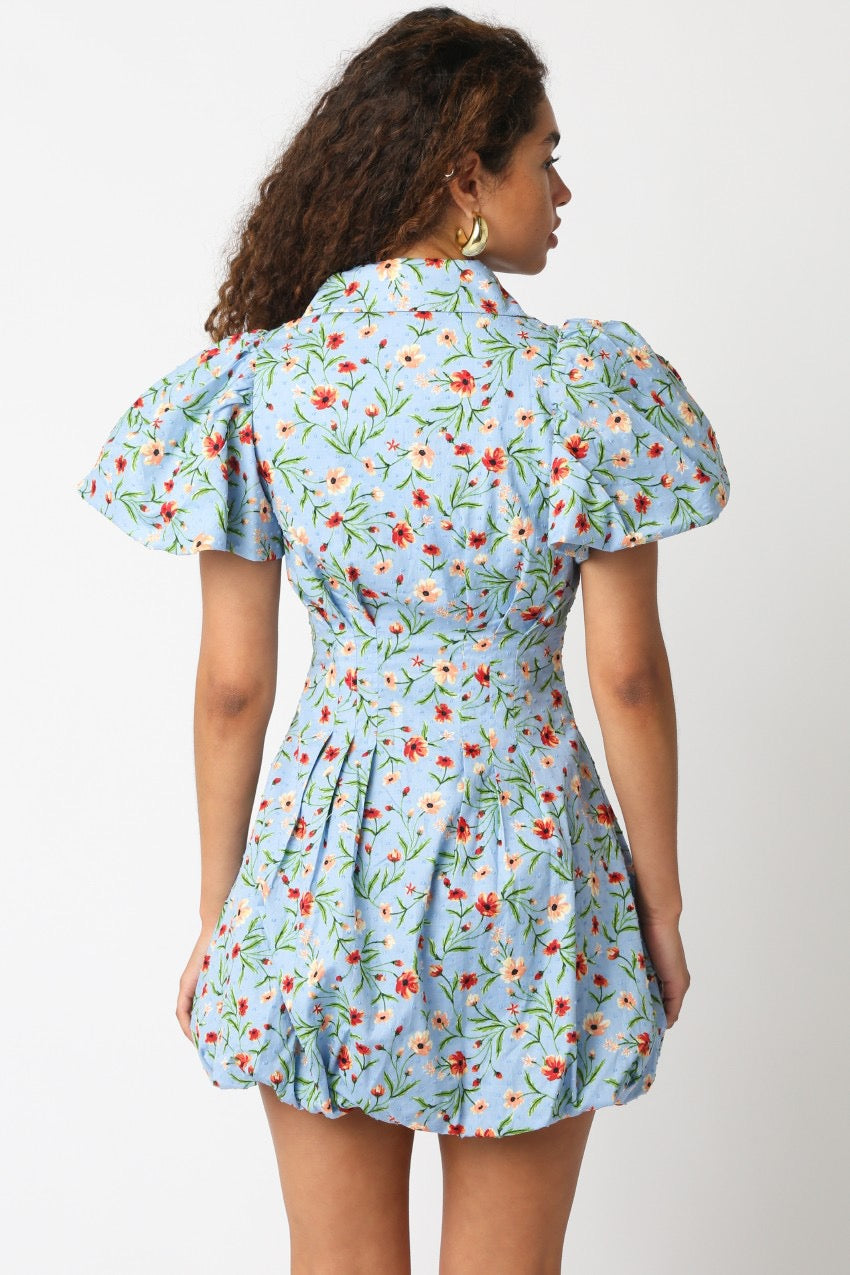 Blue Lidia Floral Dress