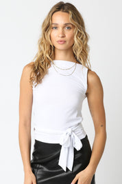 White Mia Strap Top