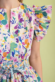 Lilac Floral Print Top
