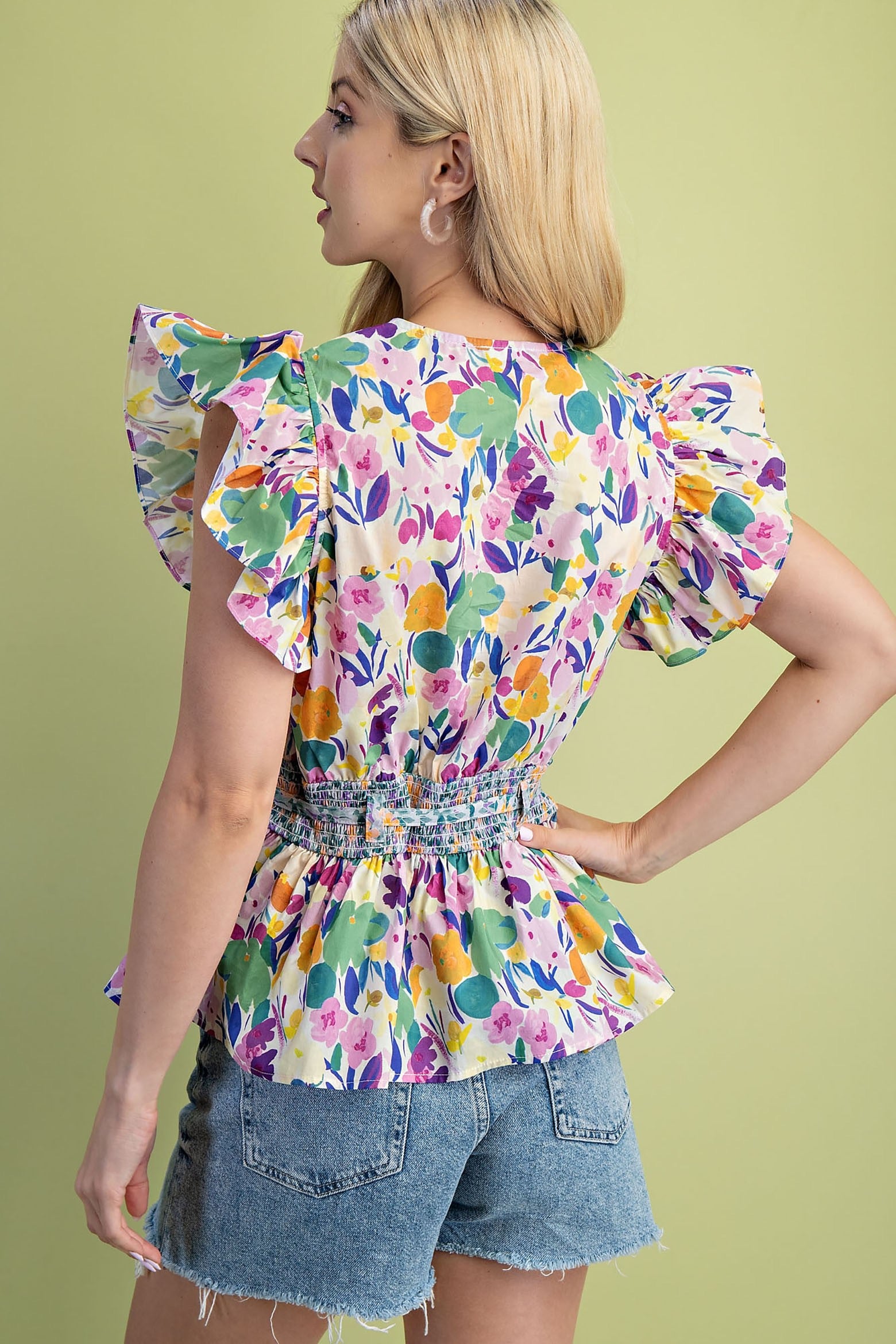 Lilac Floral Print Top