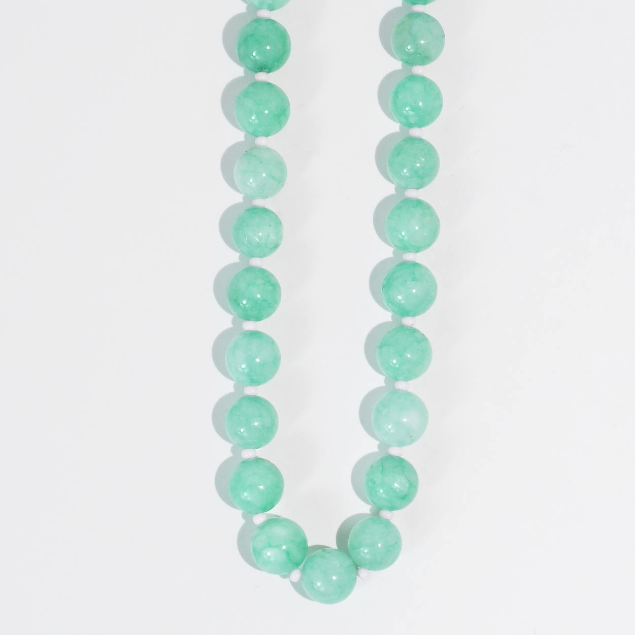 Mint Round Bead Necklace