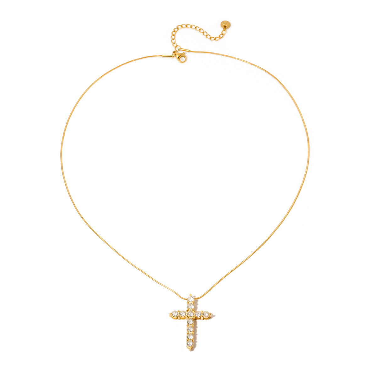 Gold Diamond Cross Necklace