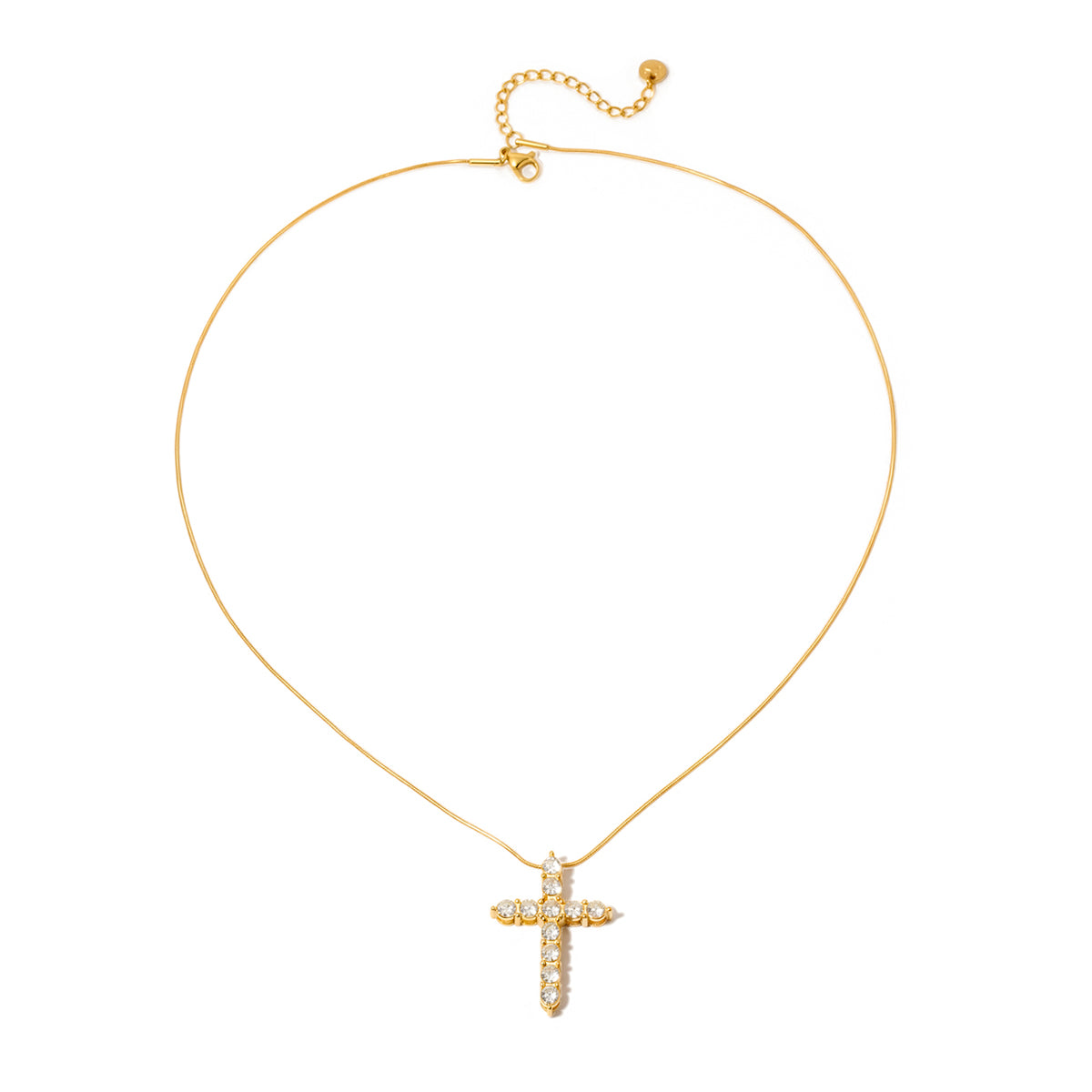 Gold Diamond Cross Necklace