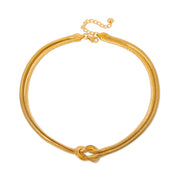 Gold Knotted Necklace