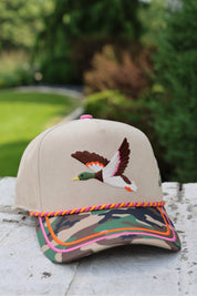 Beige Mallard Trucker Hat