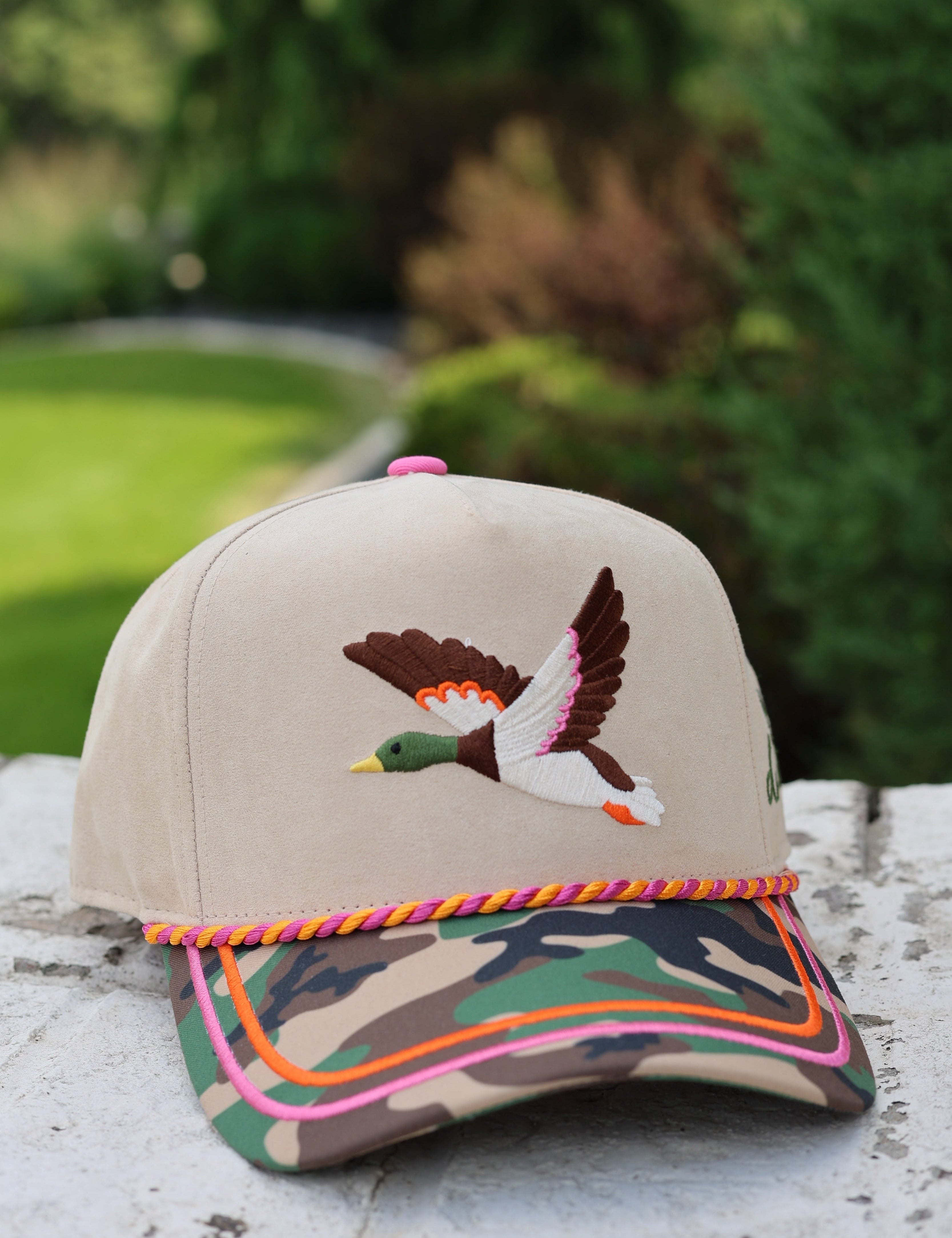 Beige Mallard Trucker Hat