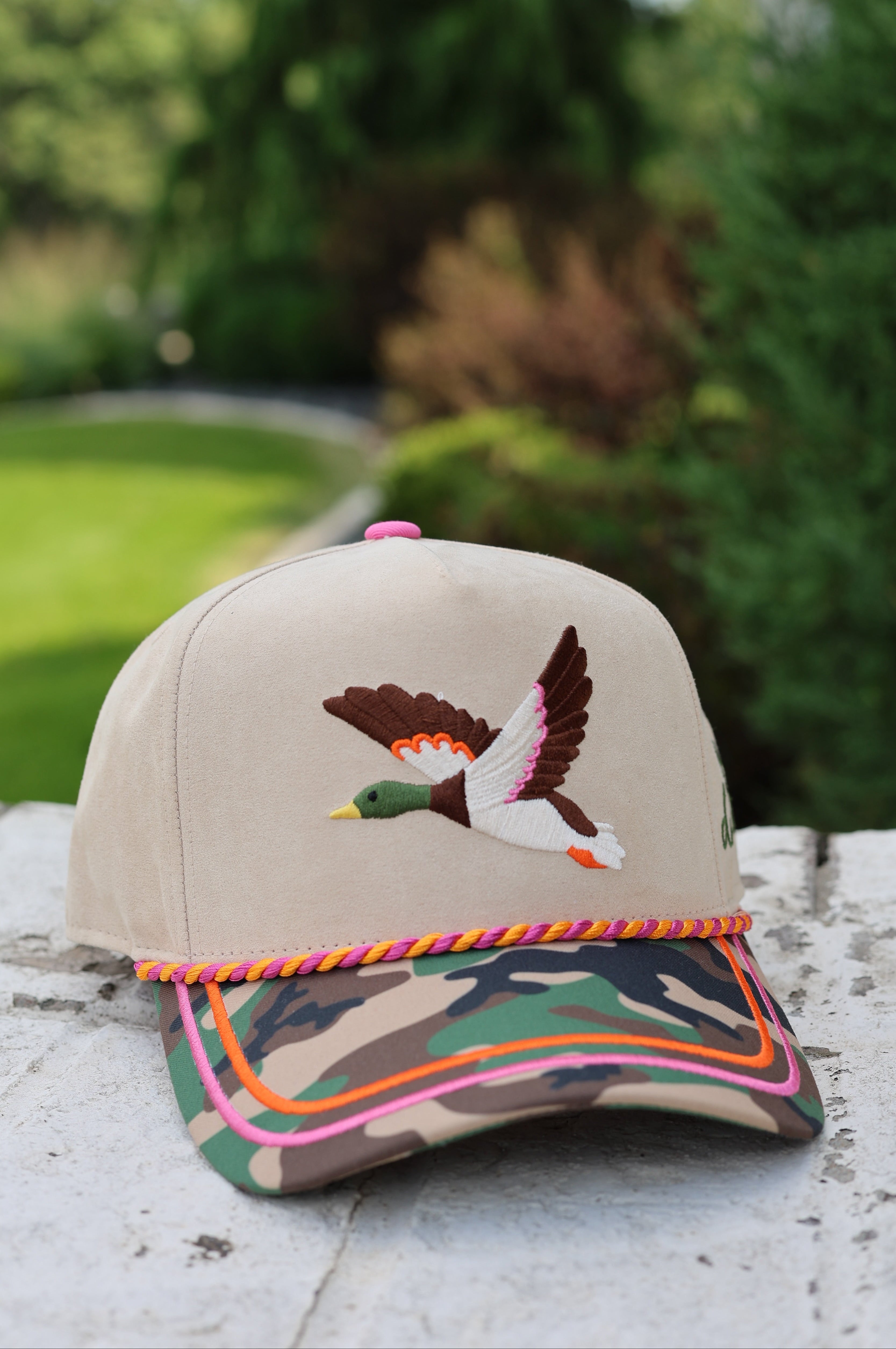 Beige Mallard Trucker Hat