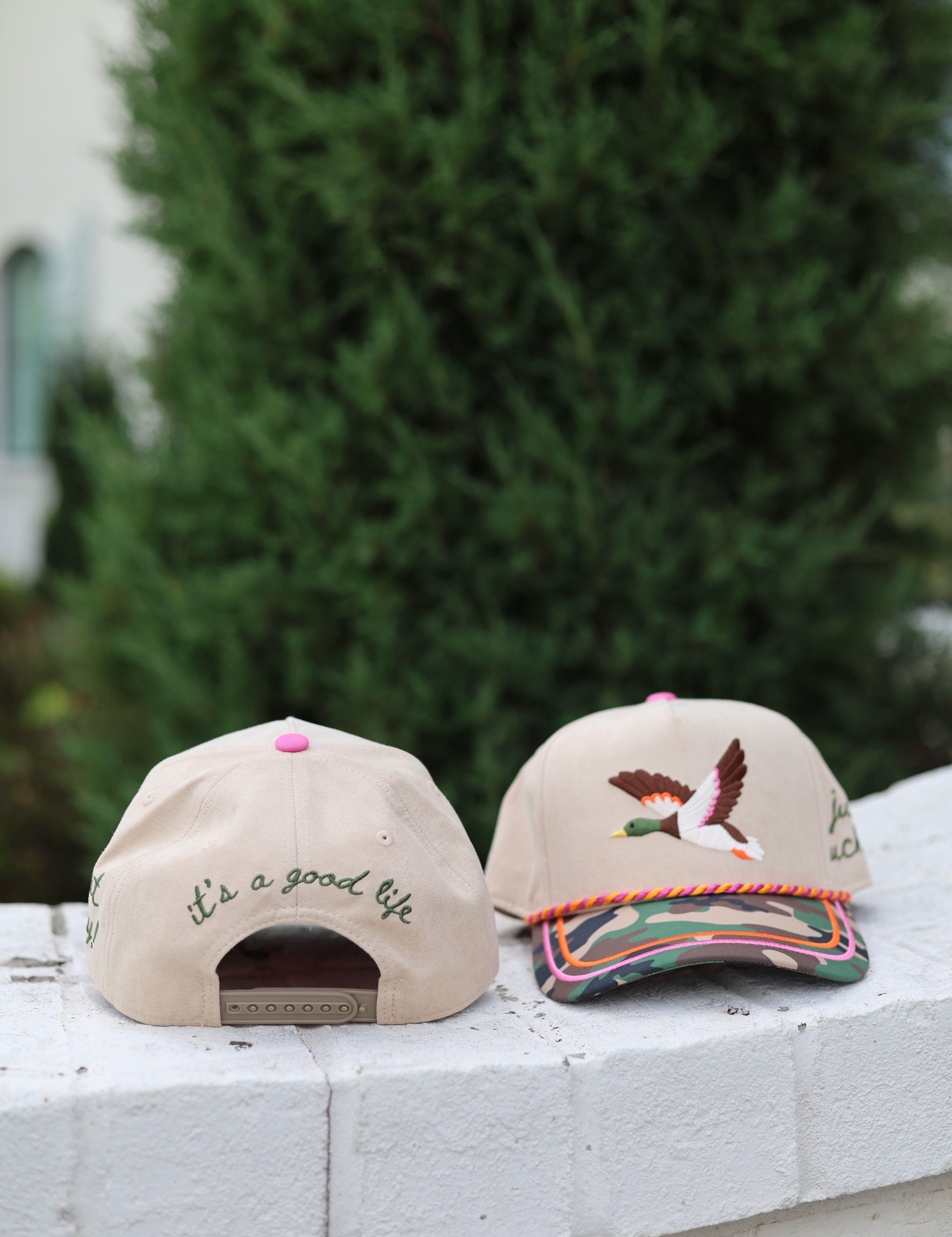 Beige Mallard Trucker Hat
