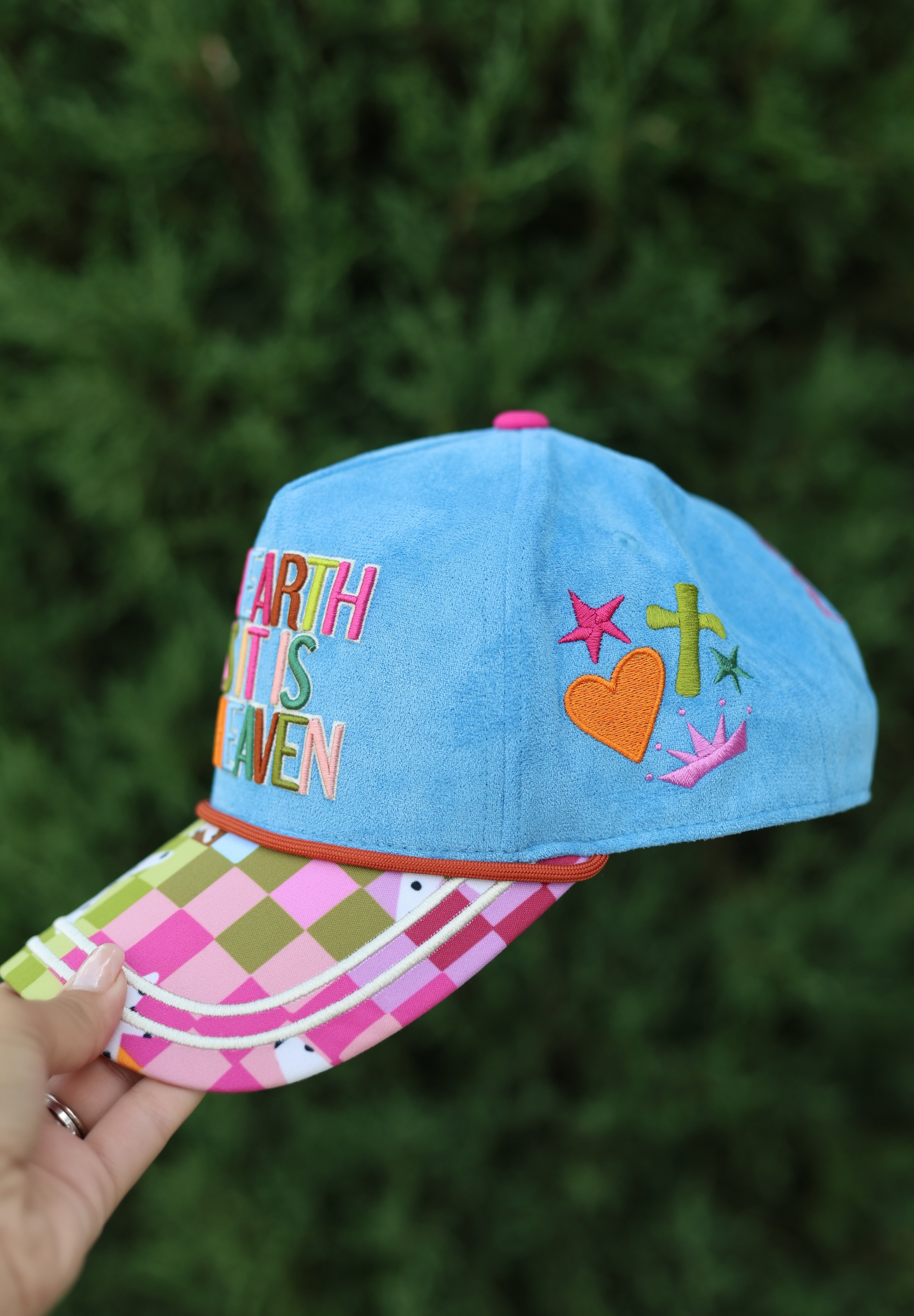 Light Blue On Earth As It Is In Heaven Trucker Hat