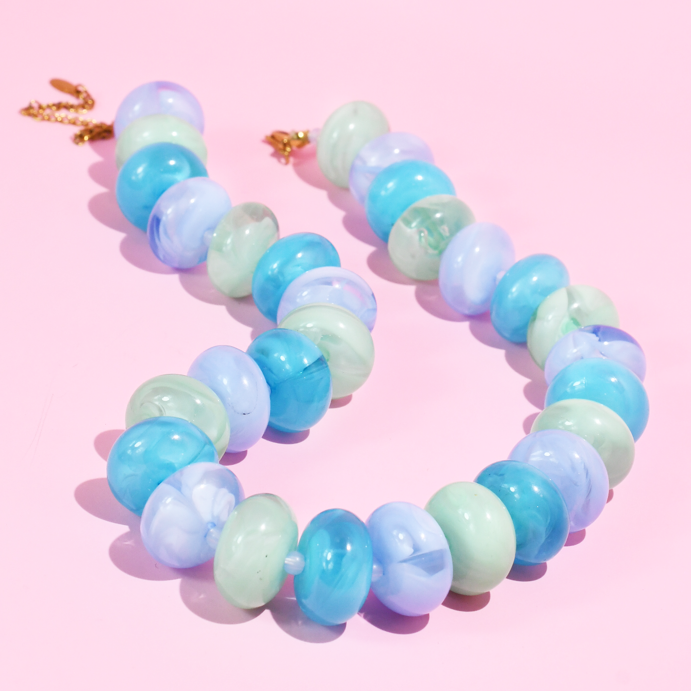 Blue Mixed Bead Necklace