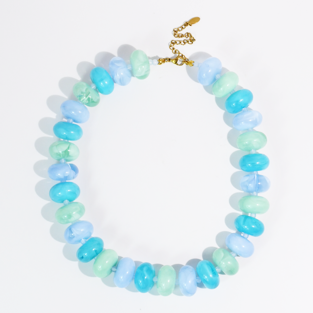 Blue Mixed Bead Necklace