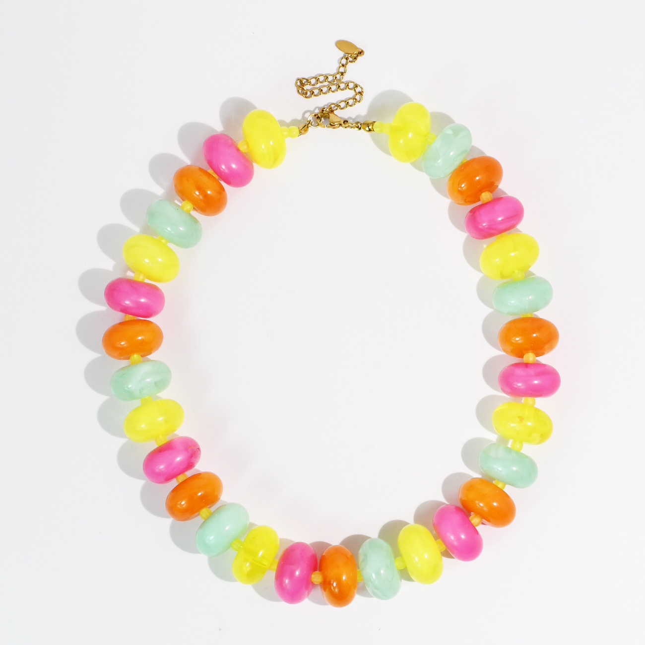 Multi Color Bright Bead Necklace