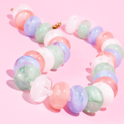 Multi Color Pastel Bead Necklace