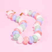 Multi Color Pastel Bead Necklace