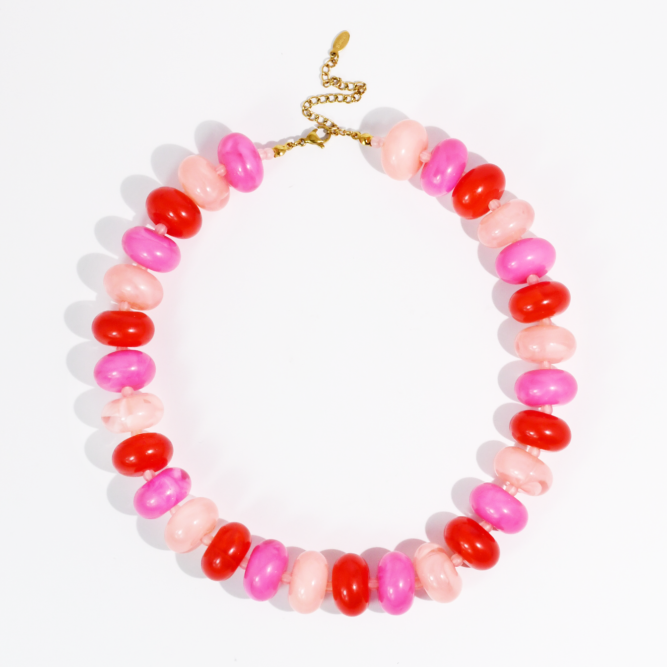 Pink Mixed Bead Necklace