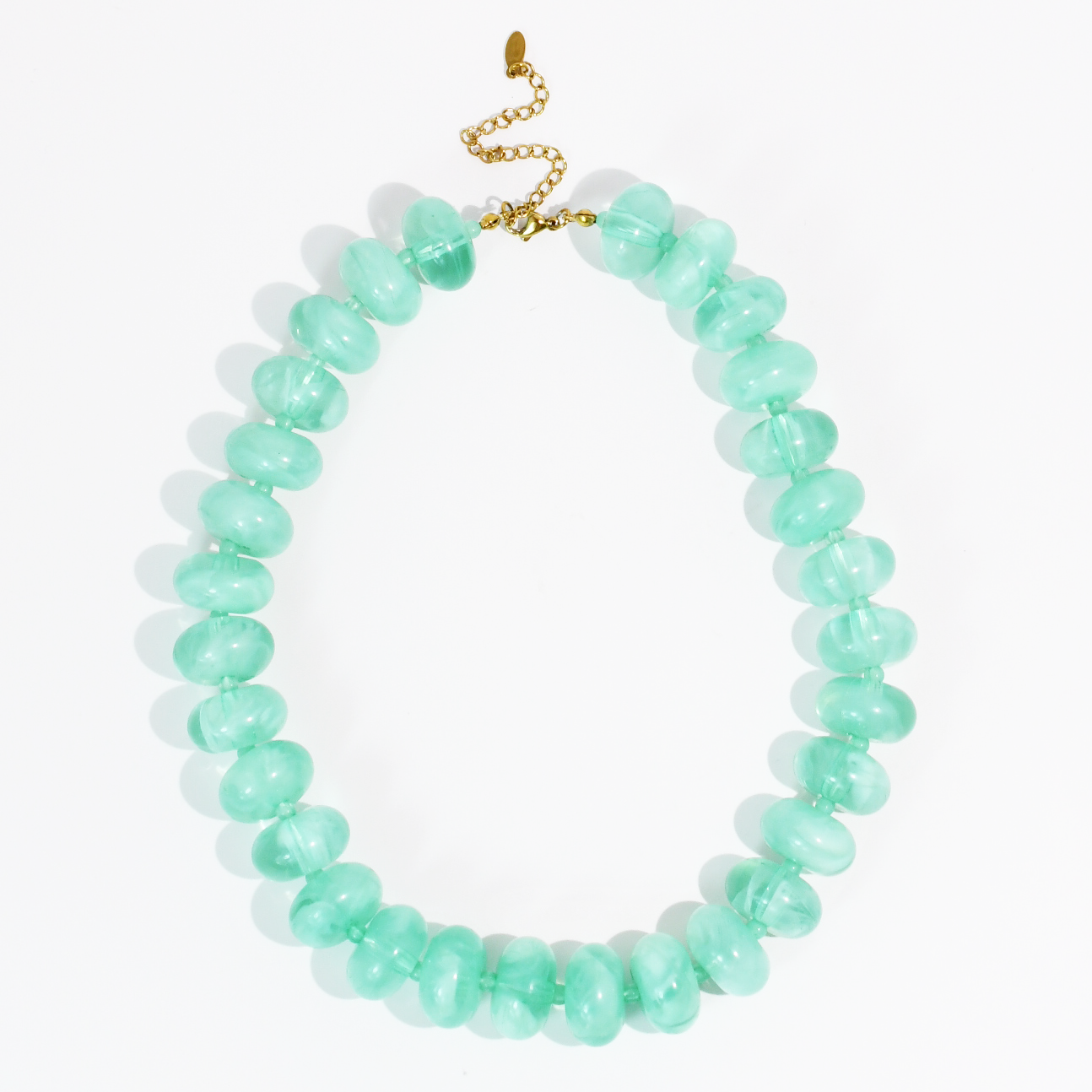Mint Chunky Bead Necklace
