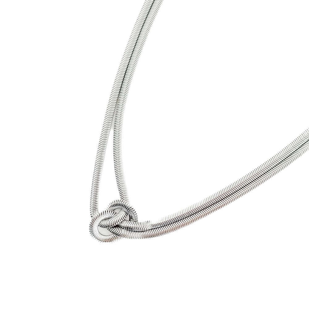 Silver Knotted Necklace