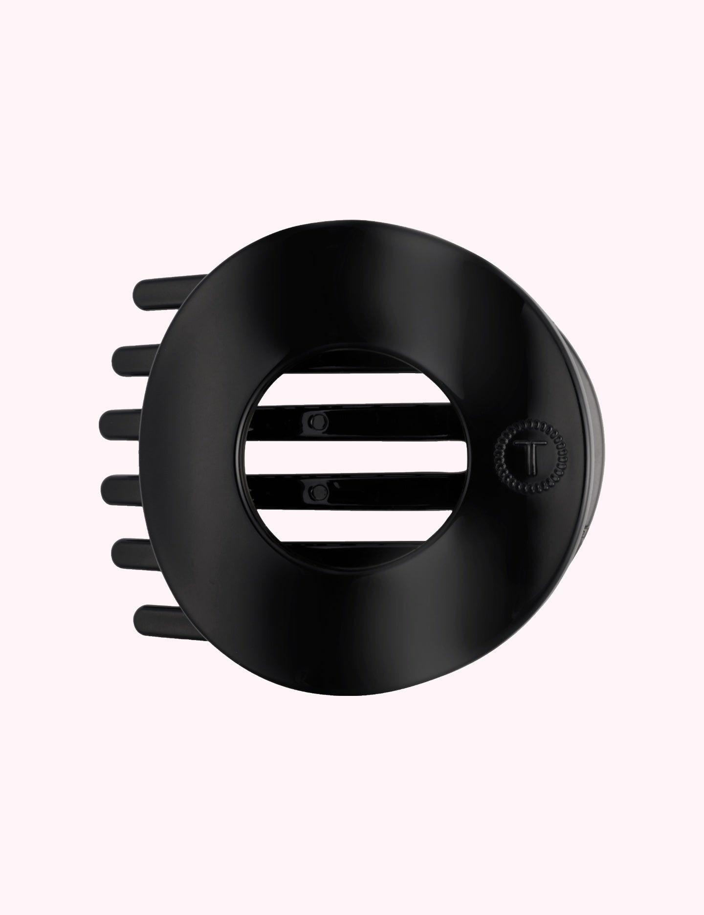 Flat Circle Hair Clip | Large | Jet Black