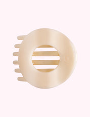 Flat Circle Hair Clip | Large | Almond Beige
