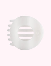 Flat Circle Hair Clip | Large | Coconut White