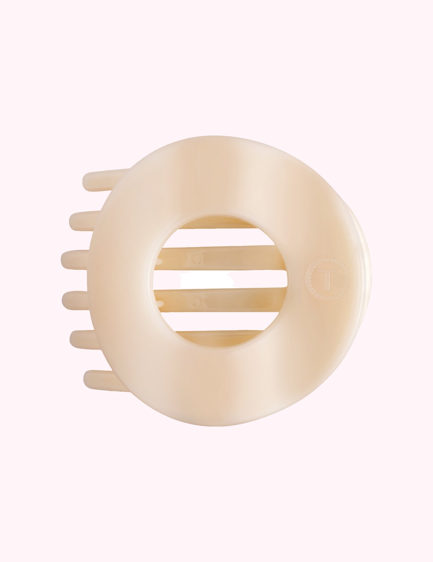 Flat Circle Hair Clip | Medium | Almond Beige