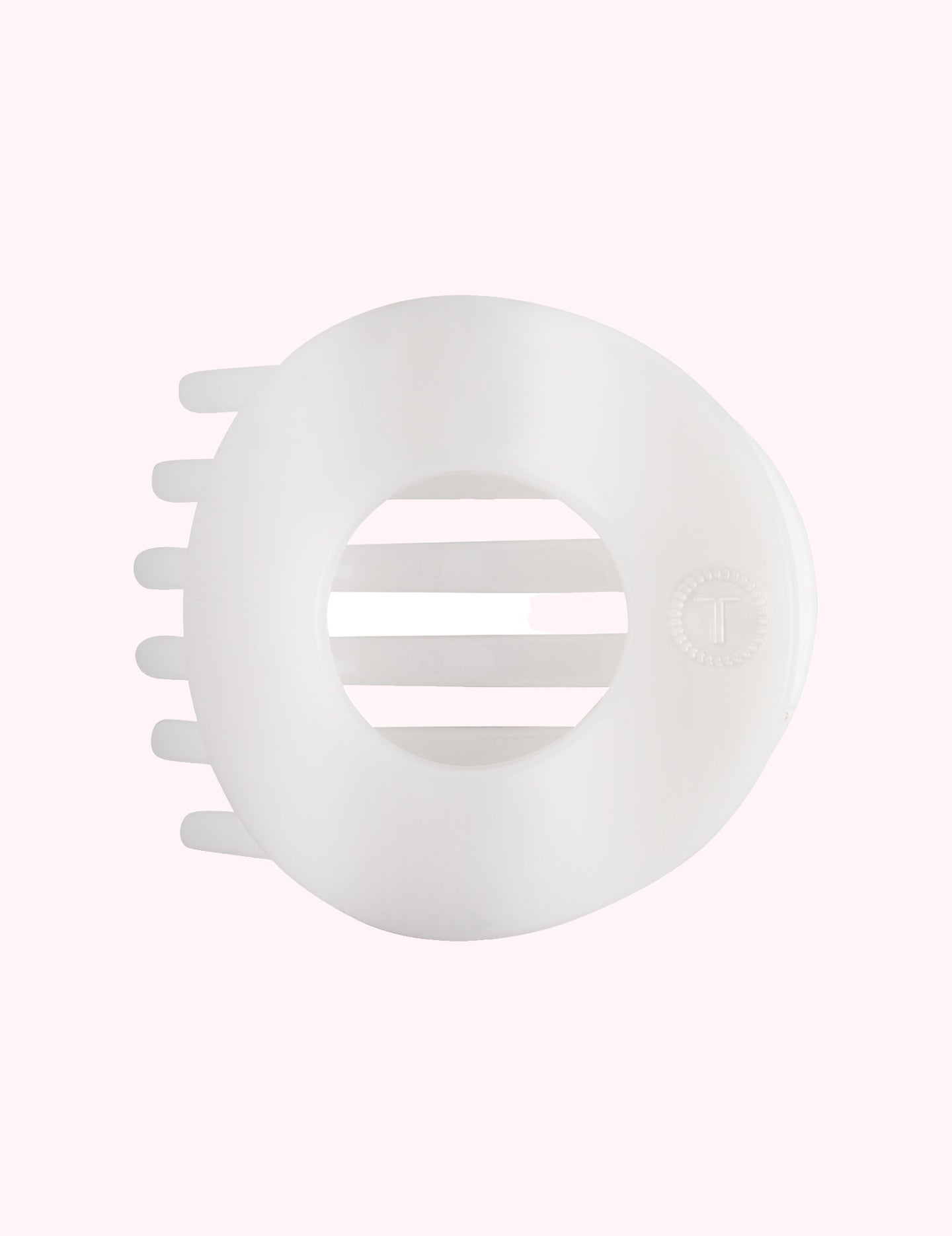 Flat Circle Hair Clip | Medium | Coconut White