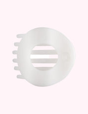 Flat Circle Hair Clip | Medium | Coconut White