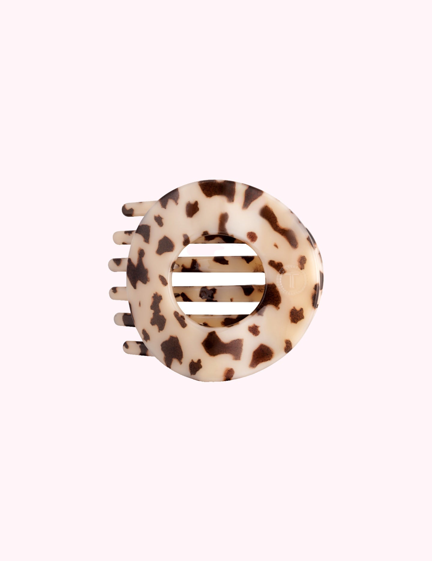 Flat Circle Hair Clip | Small | Blonde Tortoise