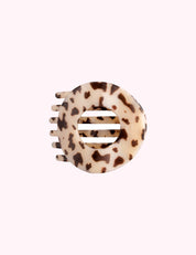 Flat Circle Hair Clip | Small | Blonde Tortoise