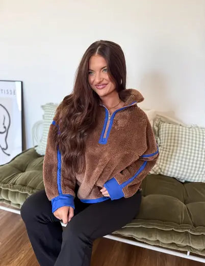 Boxy Bliss Half-Zip at Ninety Nine Boutique