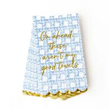 Blue Cane Paper Guest Towel