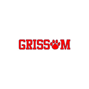 #123 - CUSTOM APPAREL — orange text and 'GRISSOM'