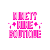 #152 - CUSTOM APPAREL — pink text and "ninety nine boutique"
